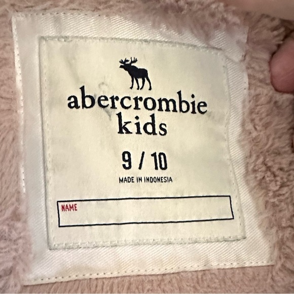 Abercrombie Kids Jacket Faux Fur Lined Multiple Pockets Navy Size 10/12 - Picture 3 of 13